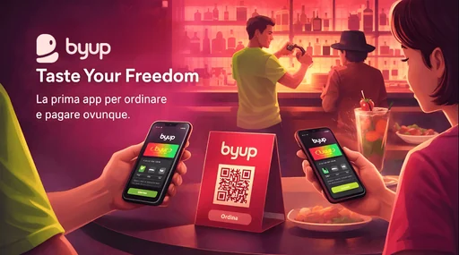Byup, Taste Your Freedom: clienti che ordinano dal telefono al bancone